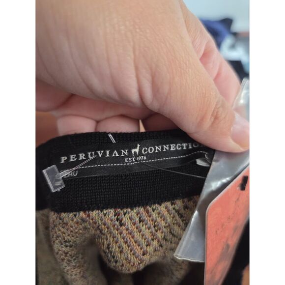 NWT Peruvian Connection Rug Market Red & Brown Tapestry Knit Midi Skirt sz Large - Picture 6 of 9